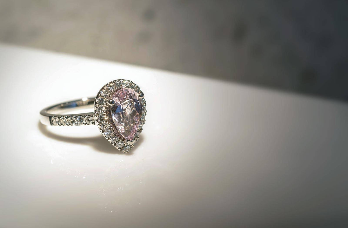 Coloured stone engagement rings
