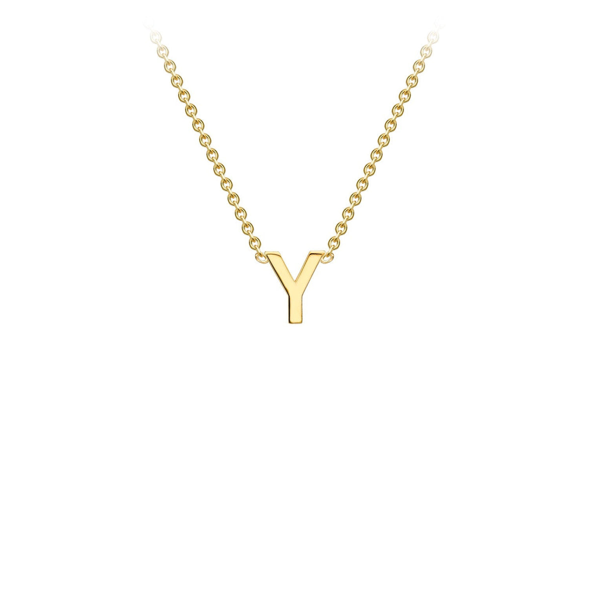9ct Yellow Gold 'Y' Initial Adjustable Letter Necklace 38/43cm