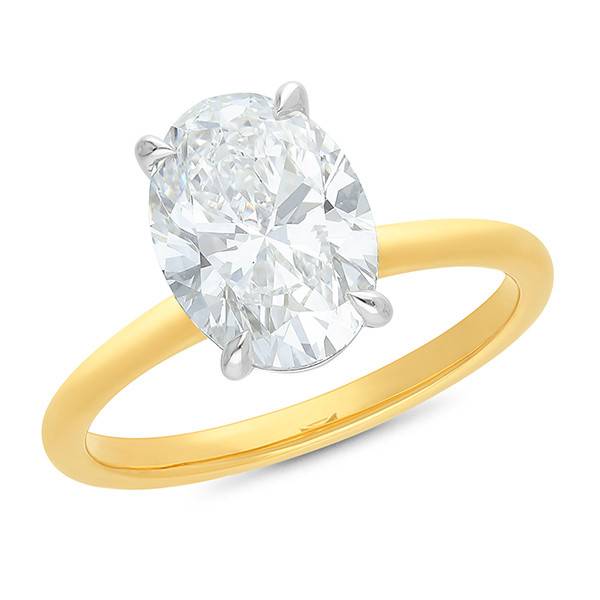 3.00ct Oval Cut Lab-Grown Diamond Solitaire Engagement Ring