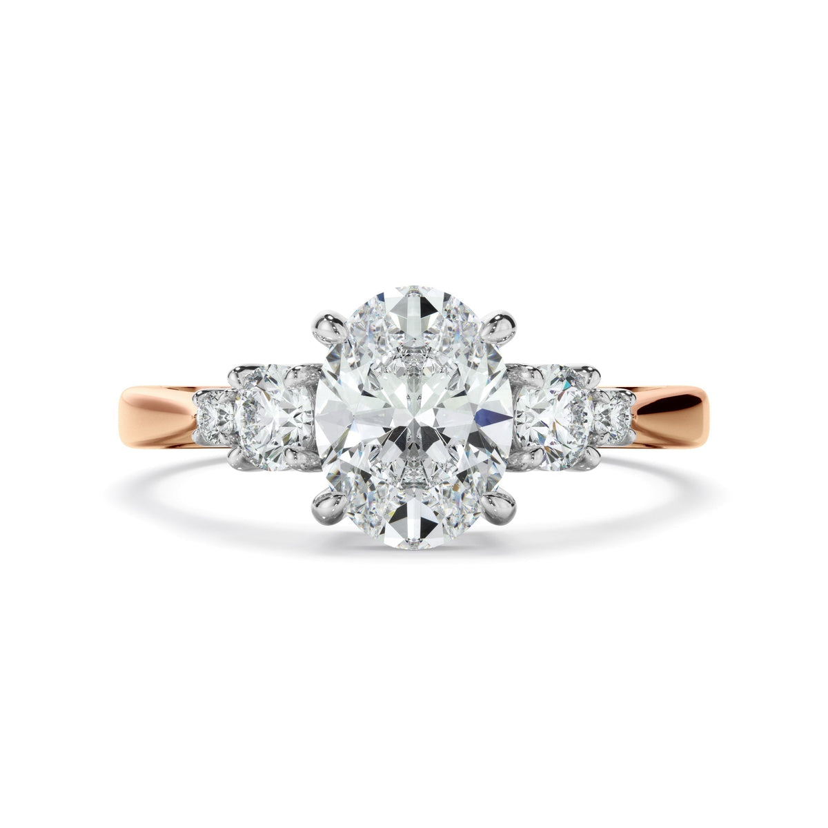 Oval Cut Diamond Five Stone Engagement Ring