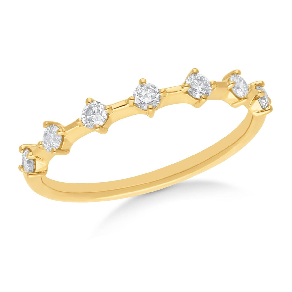 Four claw diamond wedding ring
