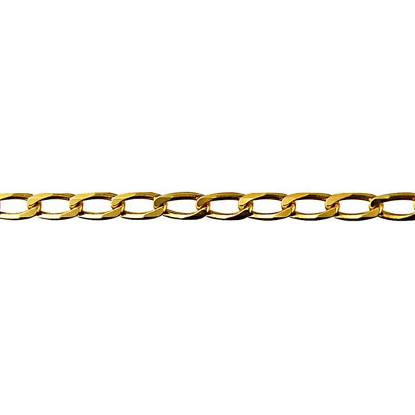 Diamond cut bevelled long link curb chain