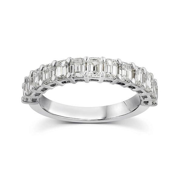 Emerald cut diamond band Andrew Mazzone