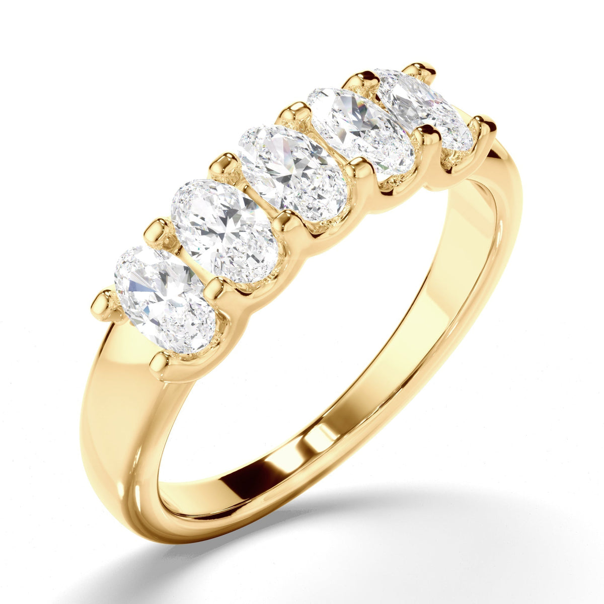 Oval Cut Diamond Anniversary Ring