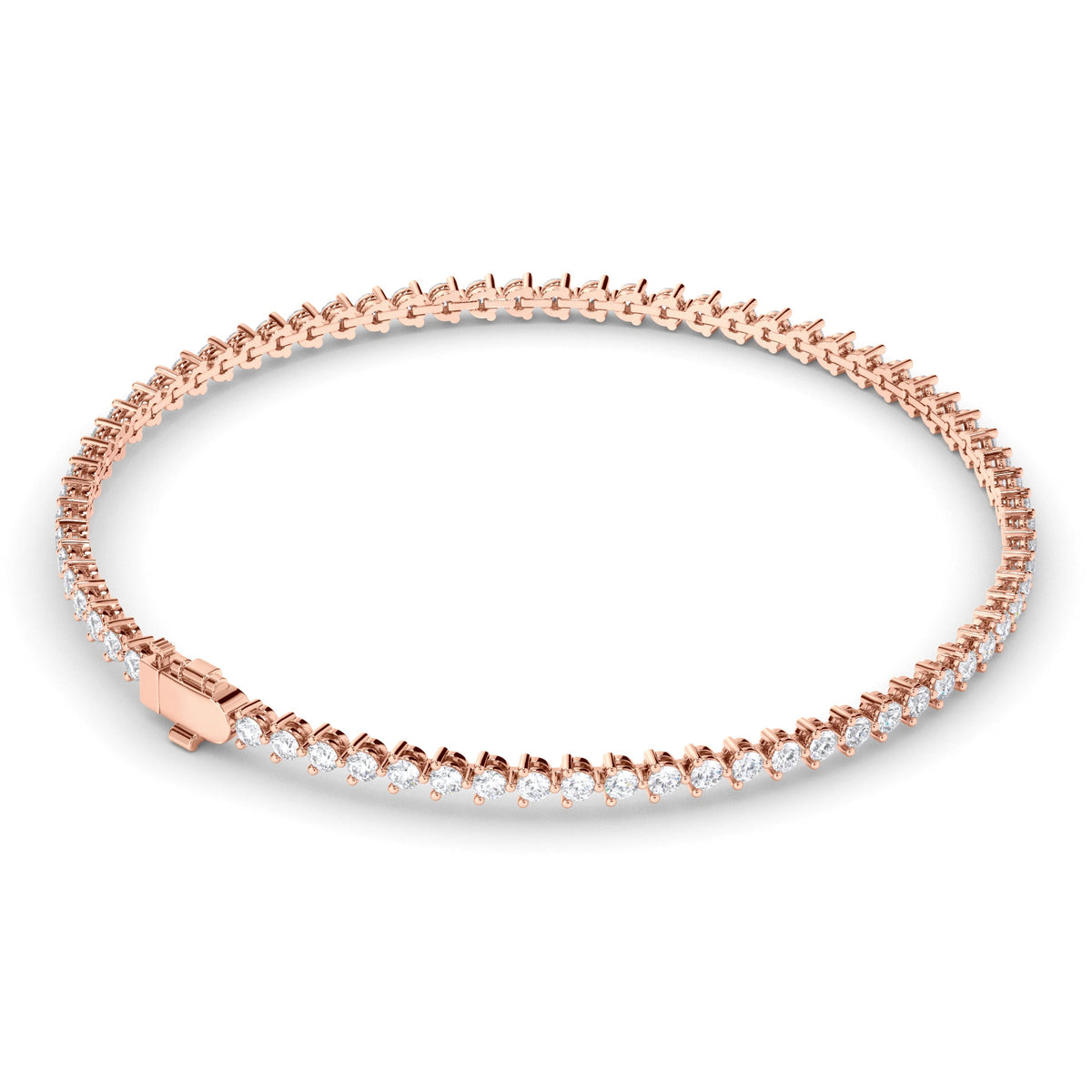 Round Brilliant Cut Laboratory Grown Diamond Tennis Bracelet