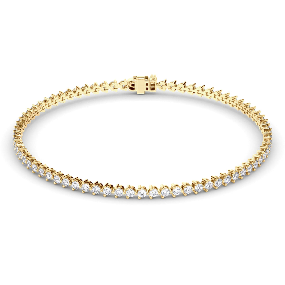 Round Brilliant Cut Laboratory Grown Diamond Tennis Bracelet