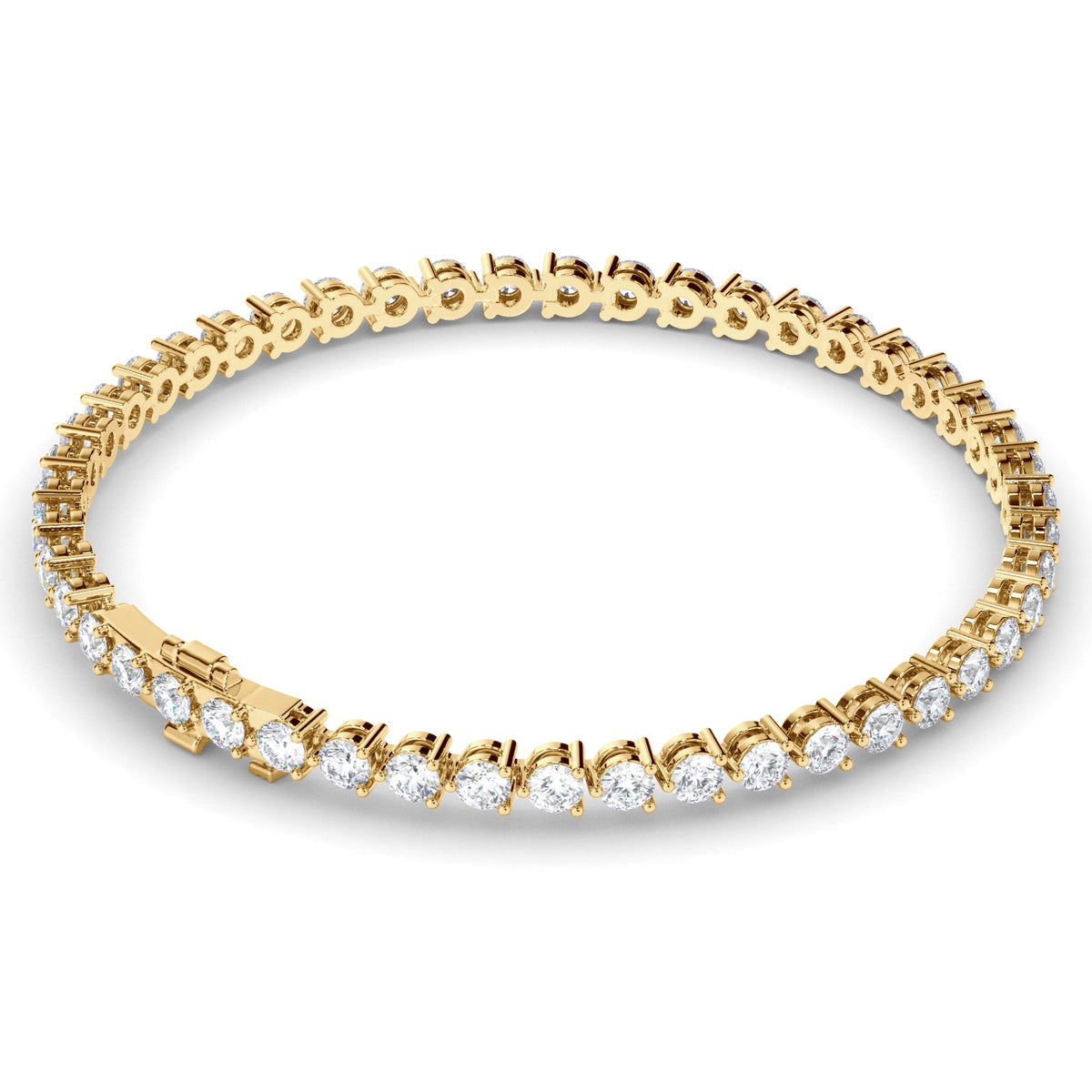 Round Brilliant Cut Laboratory Grown Diamond Tennis Bracelet