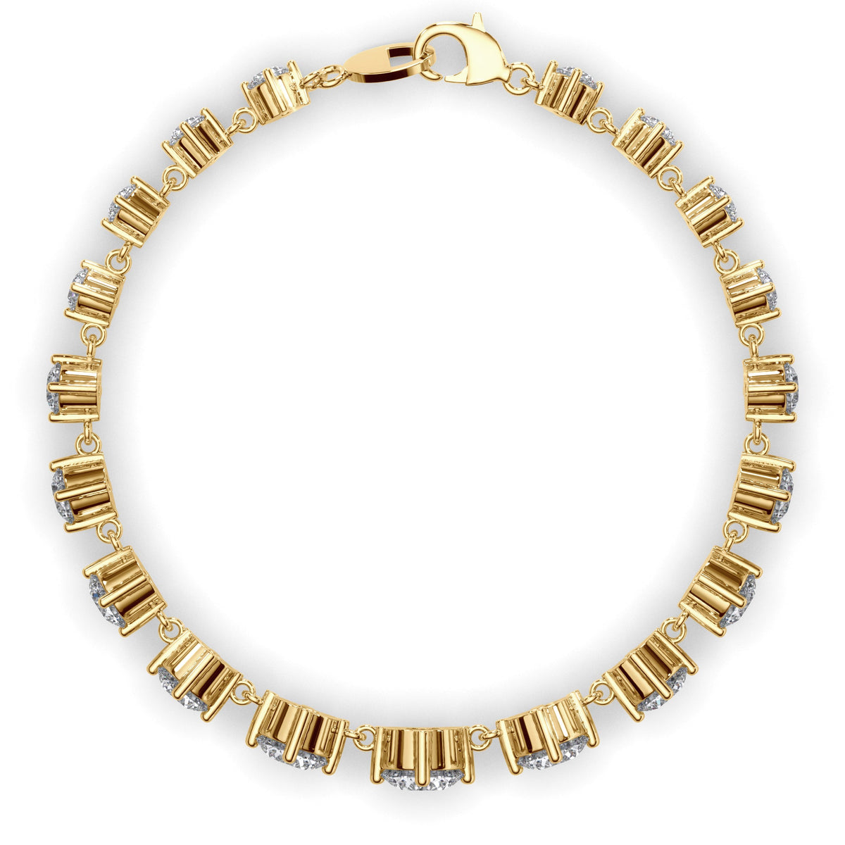 Round Brilliant Cut Laboratory Grown Diamond Tennis Bracelet