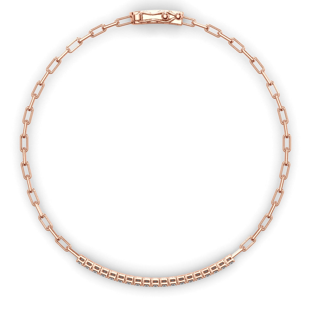 Round Brilliant Cut Laboratory Grown Diamond Tennis Bracelet