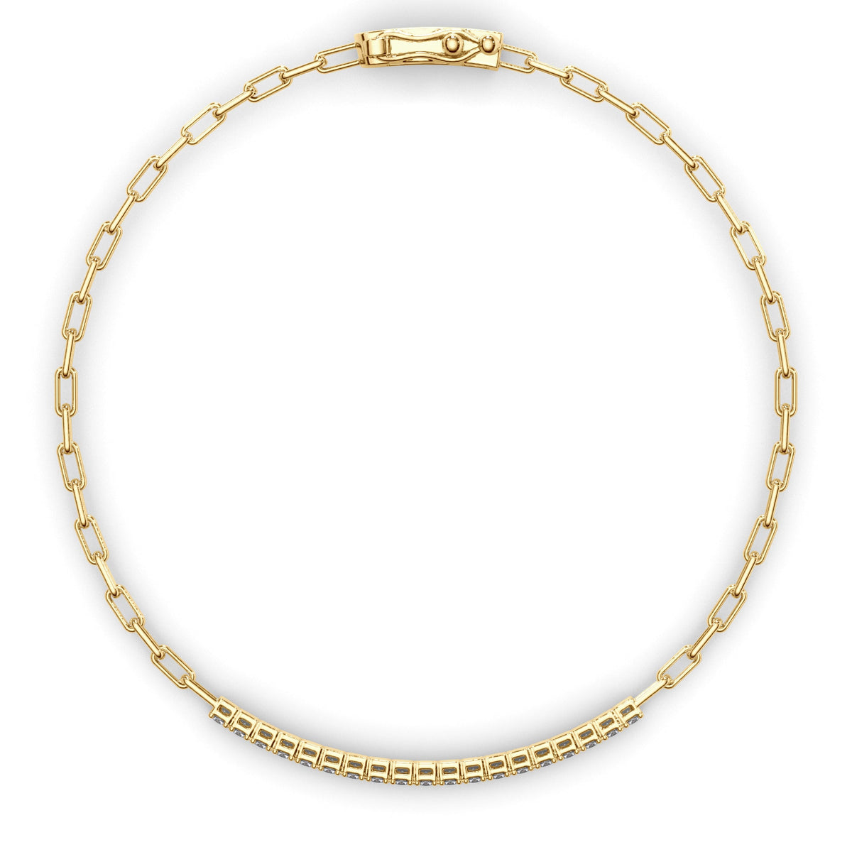Round Brilliant Cut Laboratory Grown Diamond Tennis Bracelet