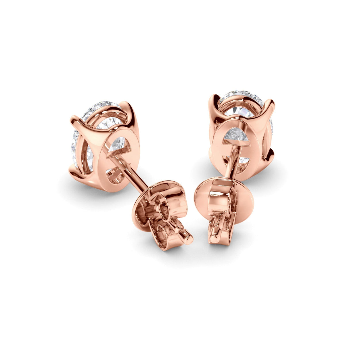Oval Cut Diamond Stud Earrings