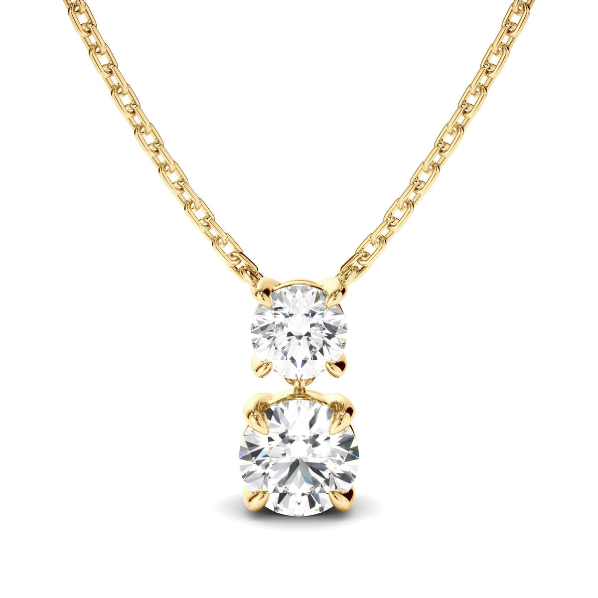 Round Brilliant Cut Diamond Drop Pendant