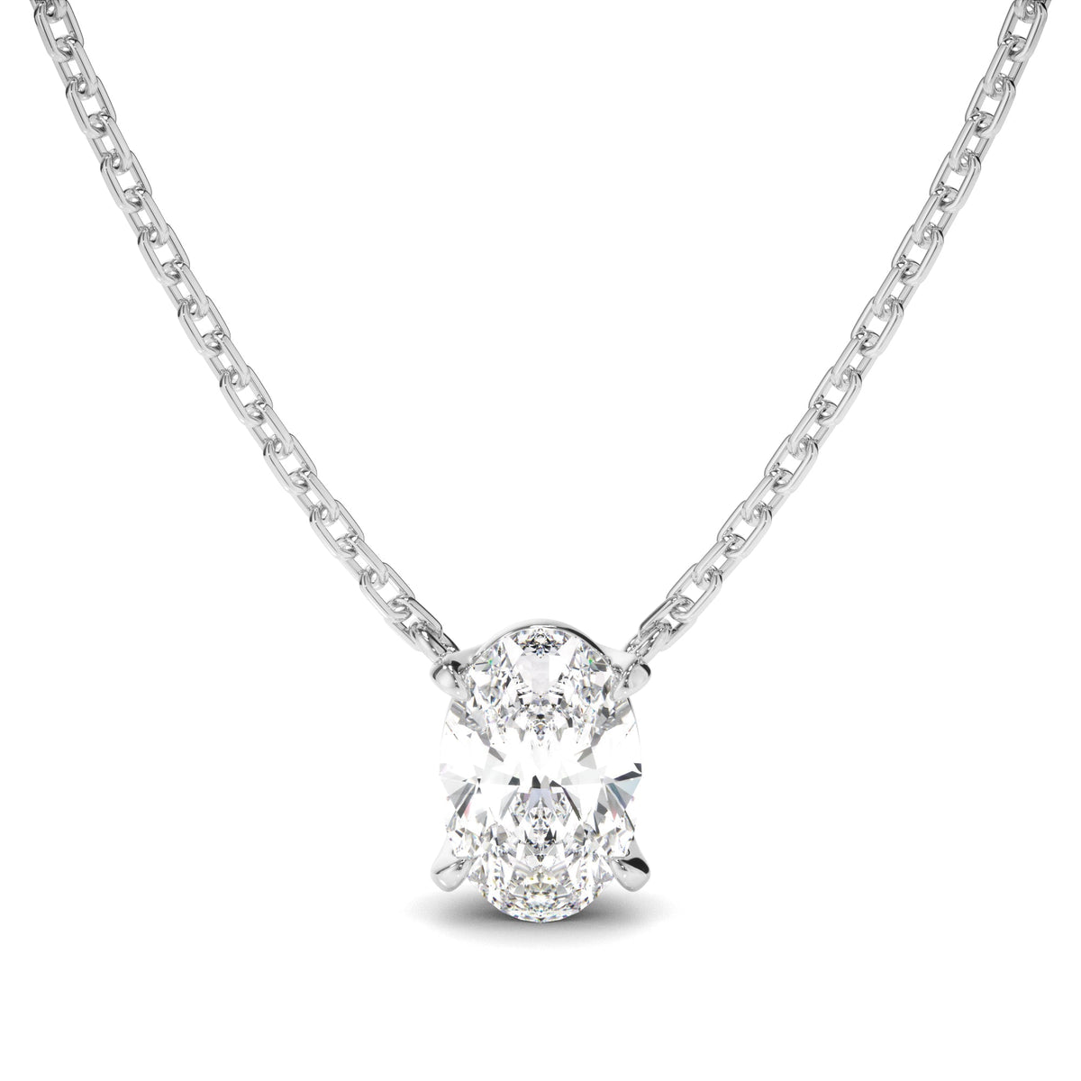 Oval Cut Diamond Necklet