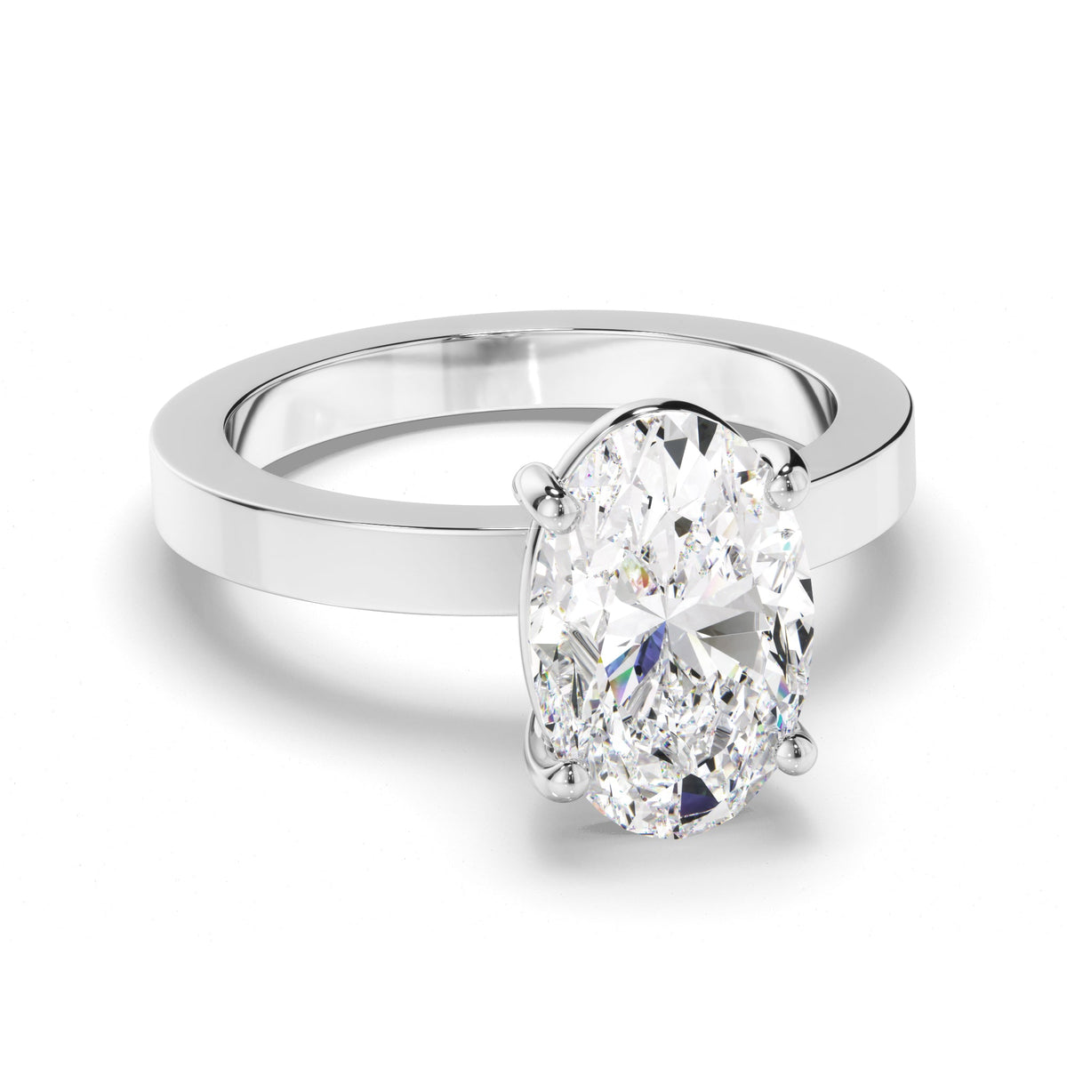 Oval Cut Diamond Solitaire Engagement Ring