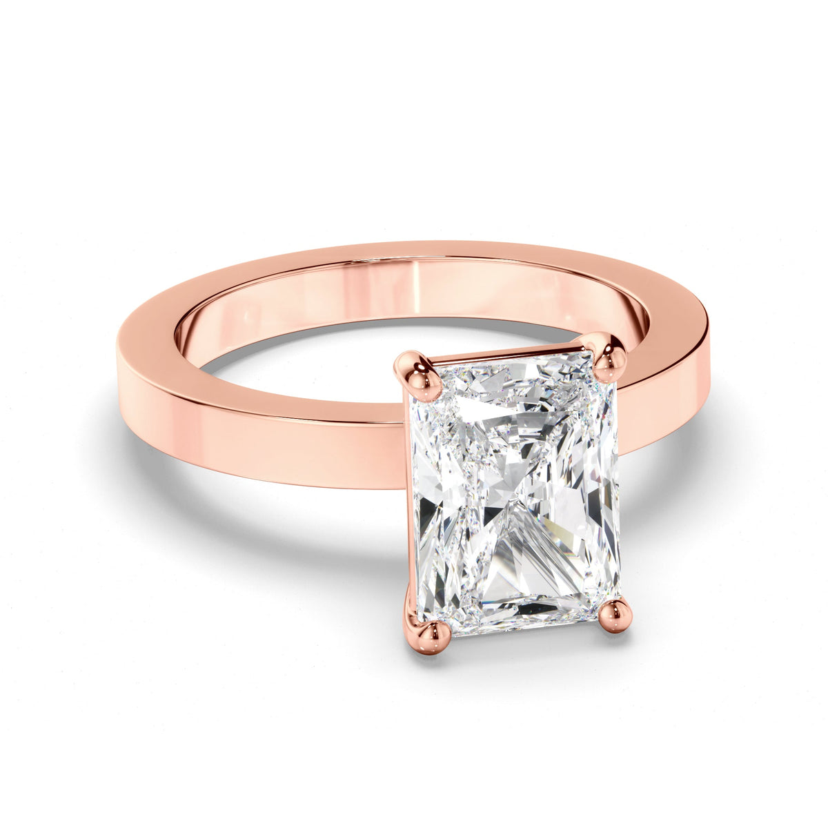 Radiant Cut Diamond Solitaire Engagement Ring