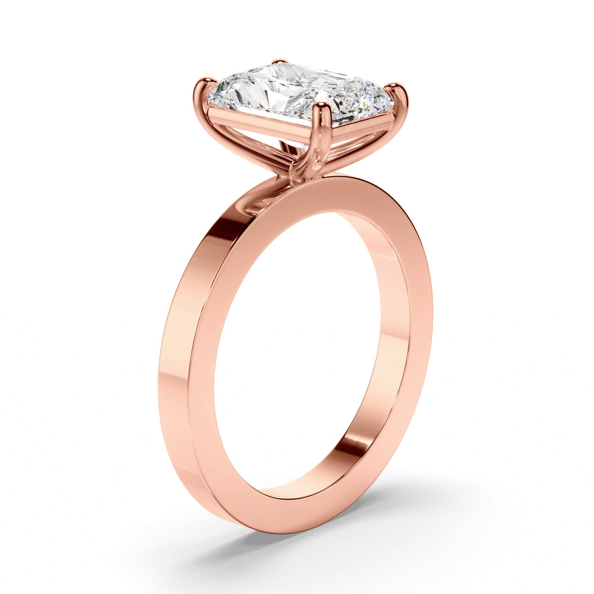 Radiant Cut Diamond Solitaire Engagement Ring
