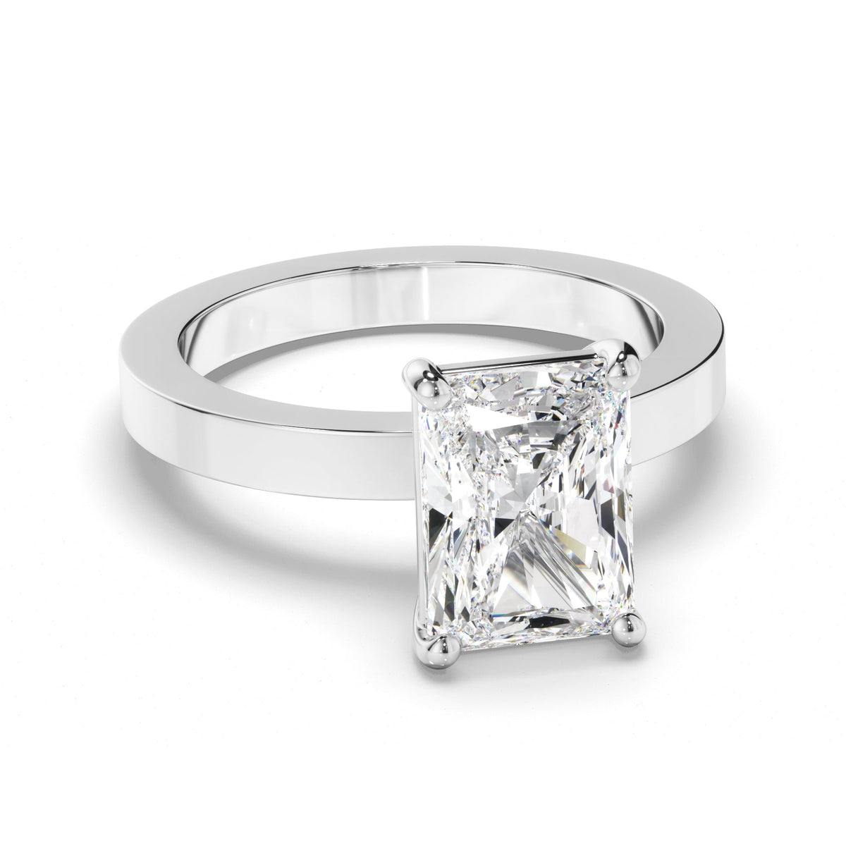 Radiant Cut Diamond Solitaire Engagement Ring