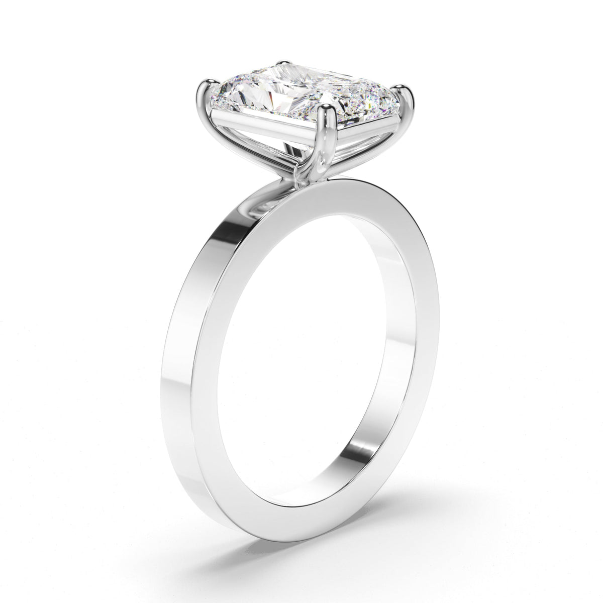 Radiant Cut Diamond Solitaire Engagement Ring