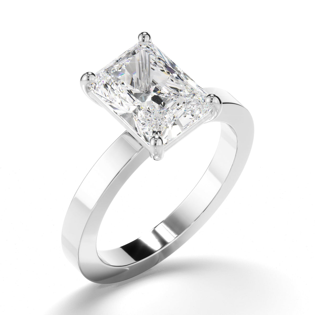 Radiant Cut Diamond Solitaire Engagement Ring