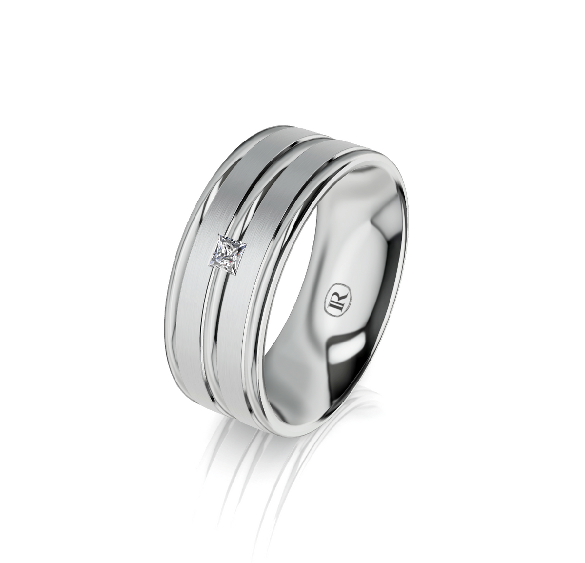 9ct White Gold and Diamond Set Wedding Ring