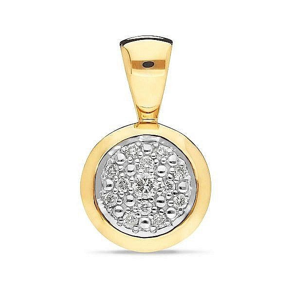 Petite round diamond cluster pendant