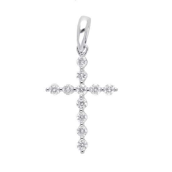 9ct fancy round diamond cross