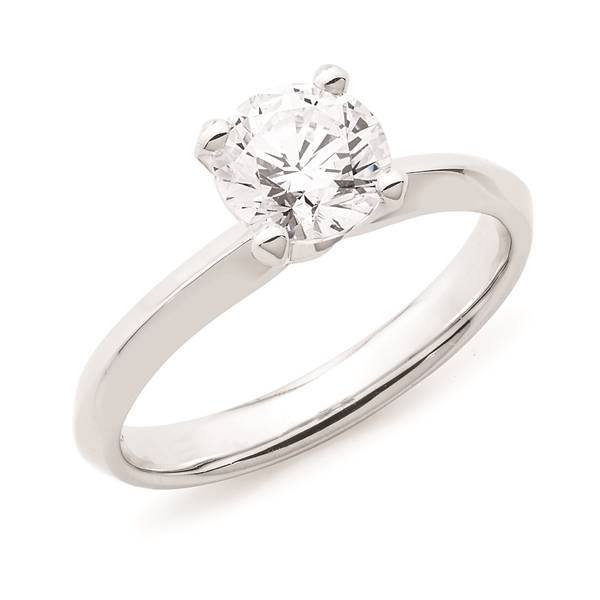 0.60ct Round Brilliant Cut 4-Claw Lab-Grown Diamond Solitaire Ring