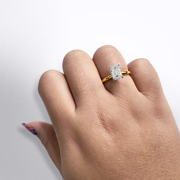 1.50ct Emerald Cut Lab-Grown Diamond Engagement Ring