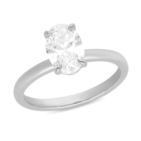 1.00ct Oval Lab-Grown Diamond Solitaire Engagement Ring
