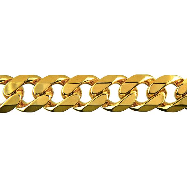 Diamond cut bevelled curb chain