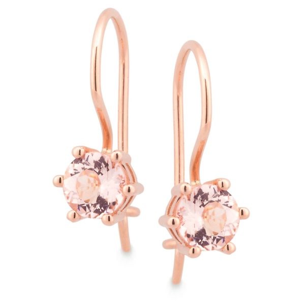 Rose gold morganite drop earrings