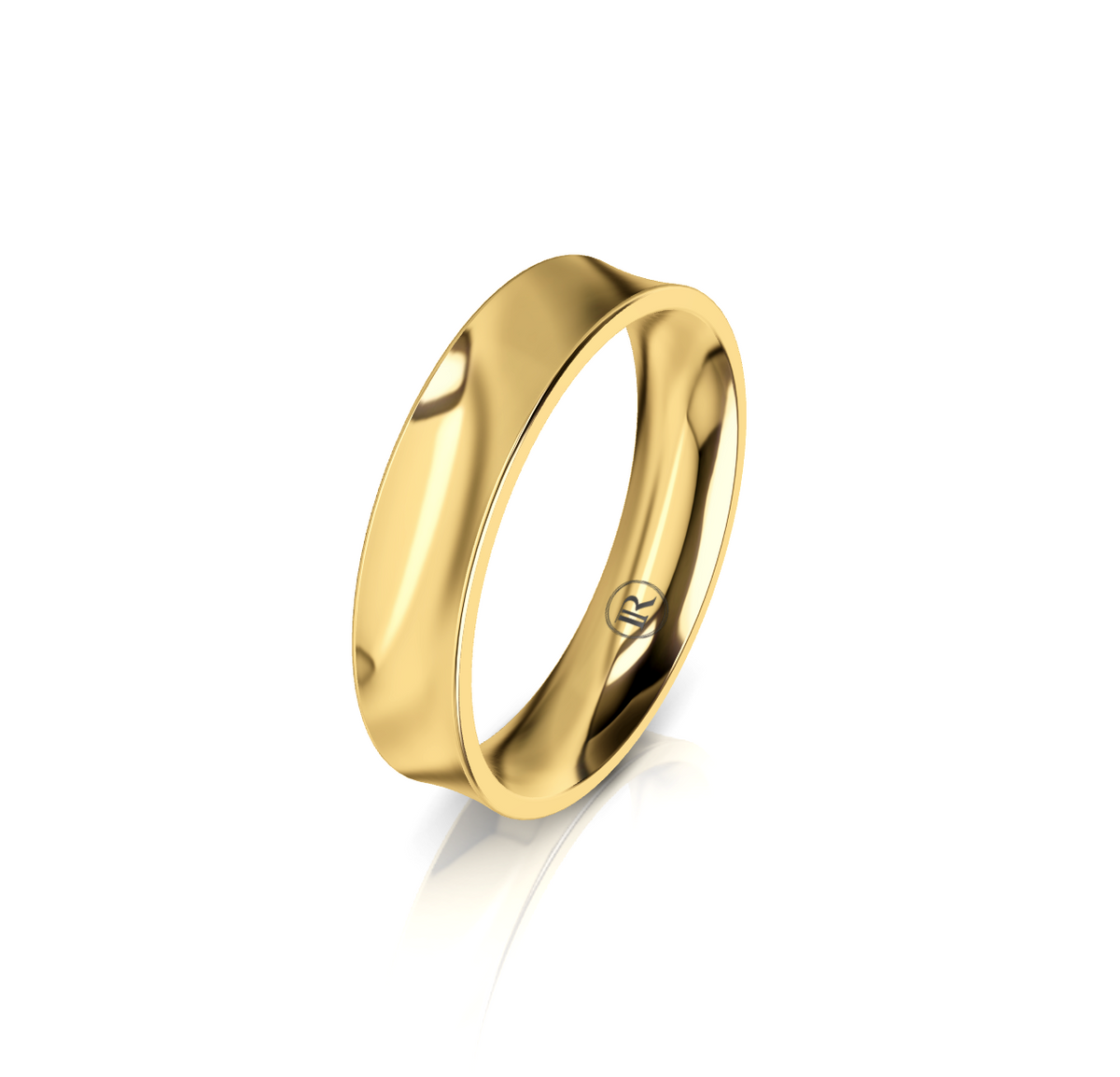 9ct Yellow Gold Concave Profile Wedding Ring