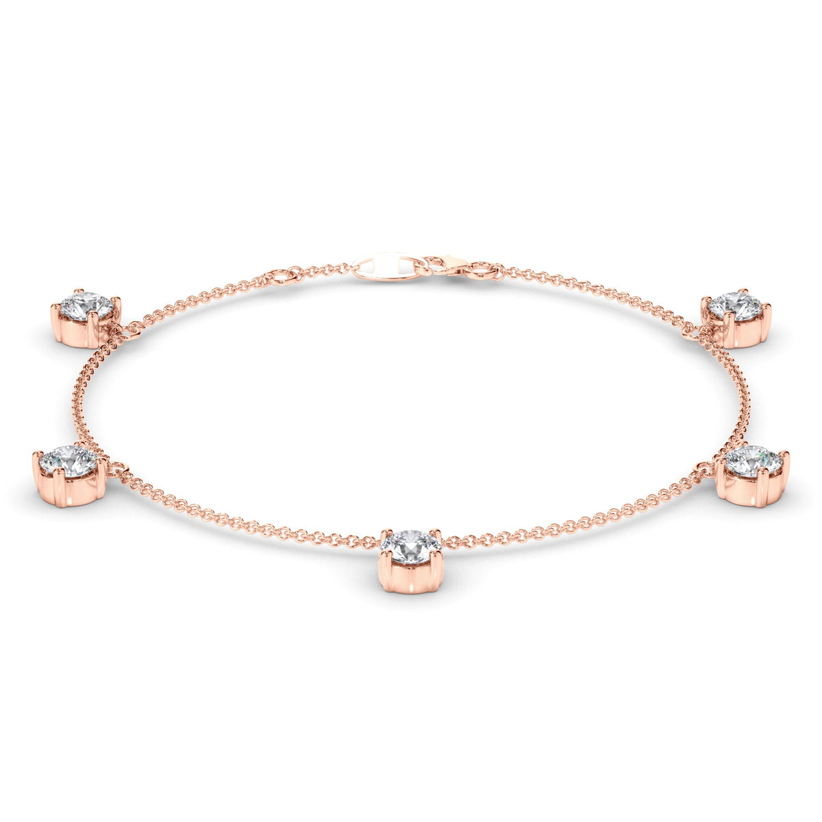 Floating Round Brilliant Cut Laboratory Grown Diamond Bracelet