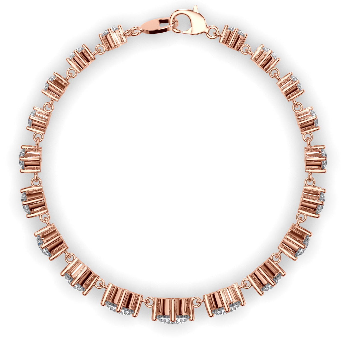 Round Brilliant Cut Laboratory Grown Diamond Tennis Bracelet