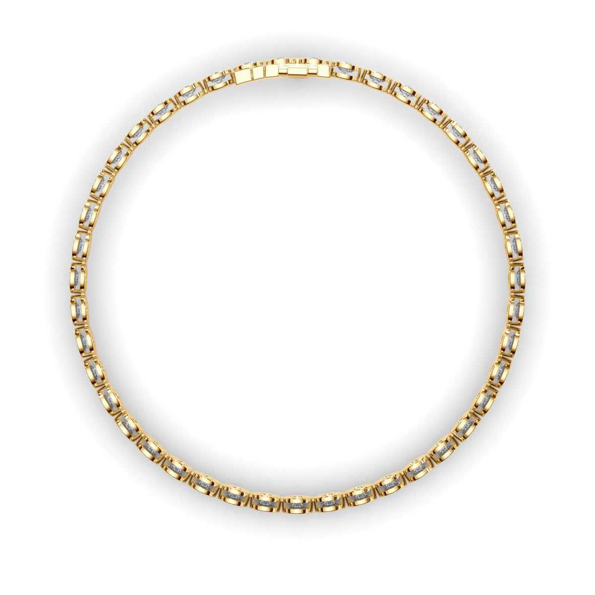 Round Brilliant Cut Natural Mined Diamond Bezel Set Tennis Bracelet