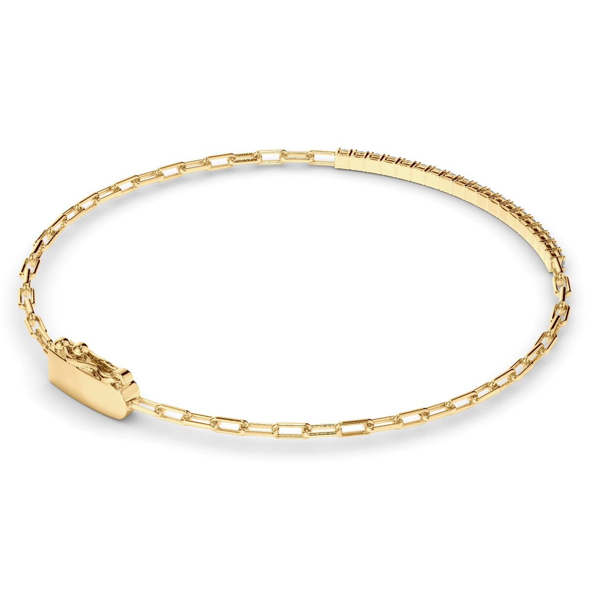 Round Brilliant Cut Natural Mined Diamond Tennis Bracelet