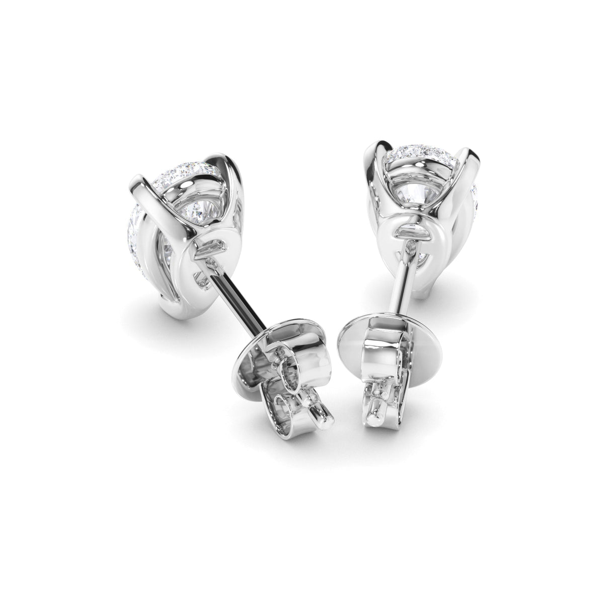 Pear Cut Diamond Stud Earrings