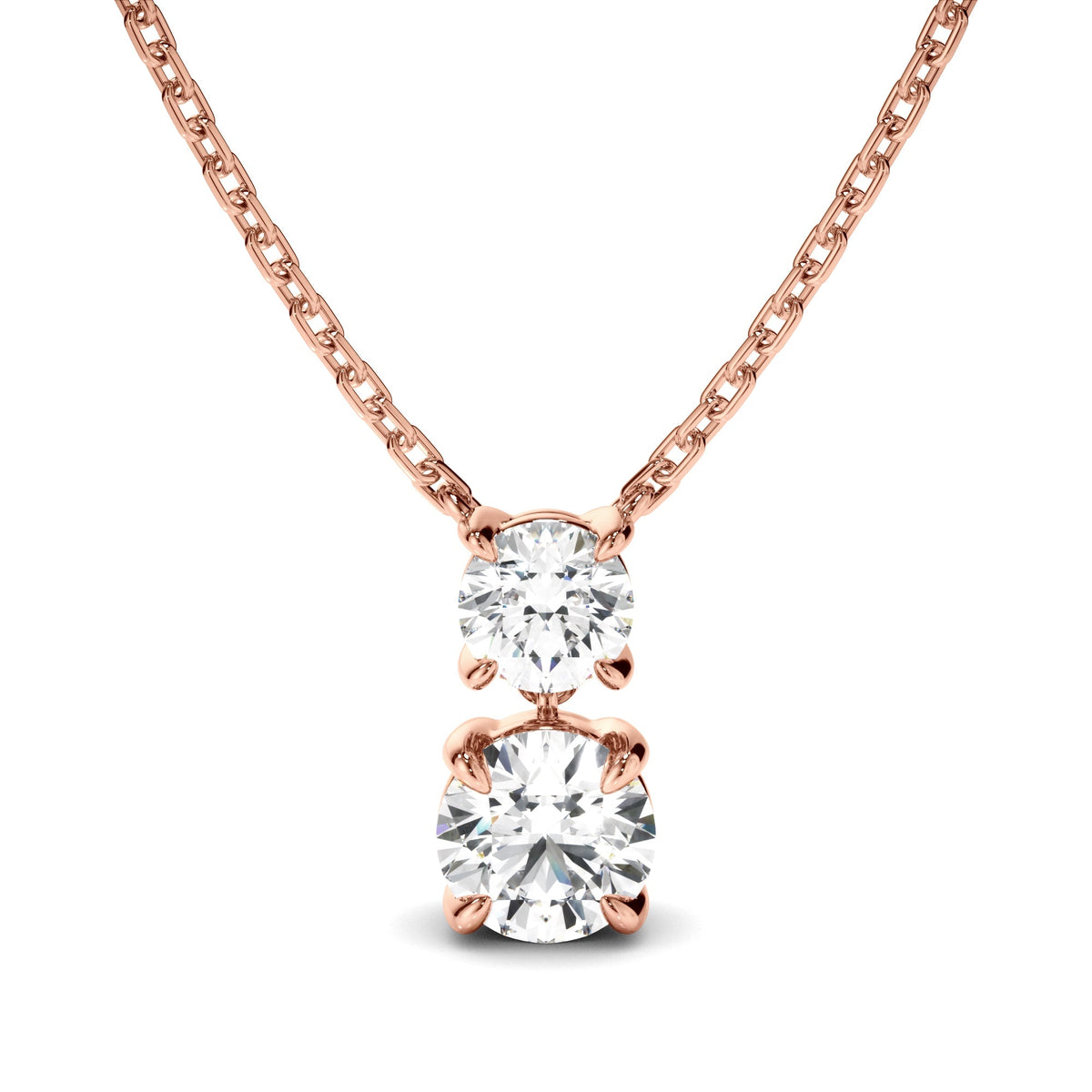 Round Brilliant Cut Diamond Drop Pendant