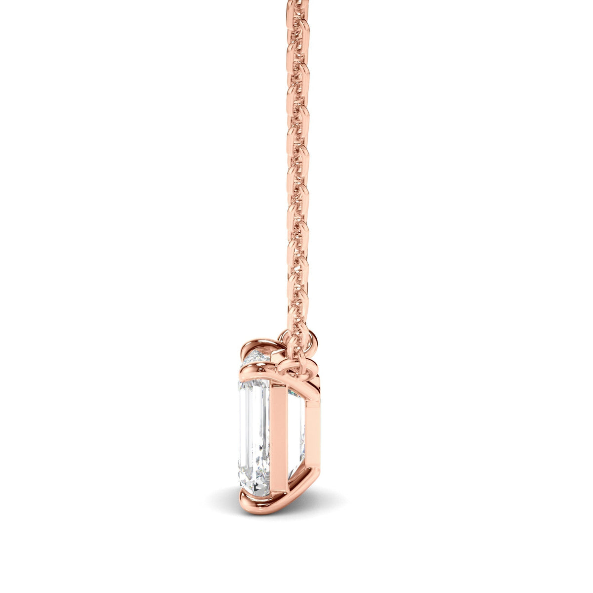 Emerald Cut Diamond Necklet