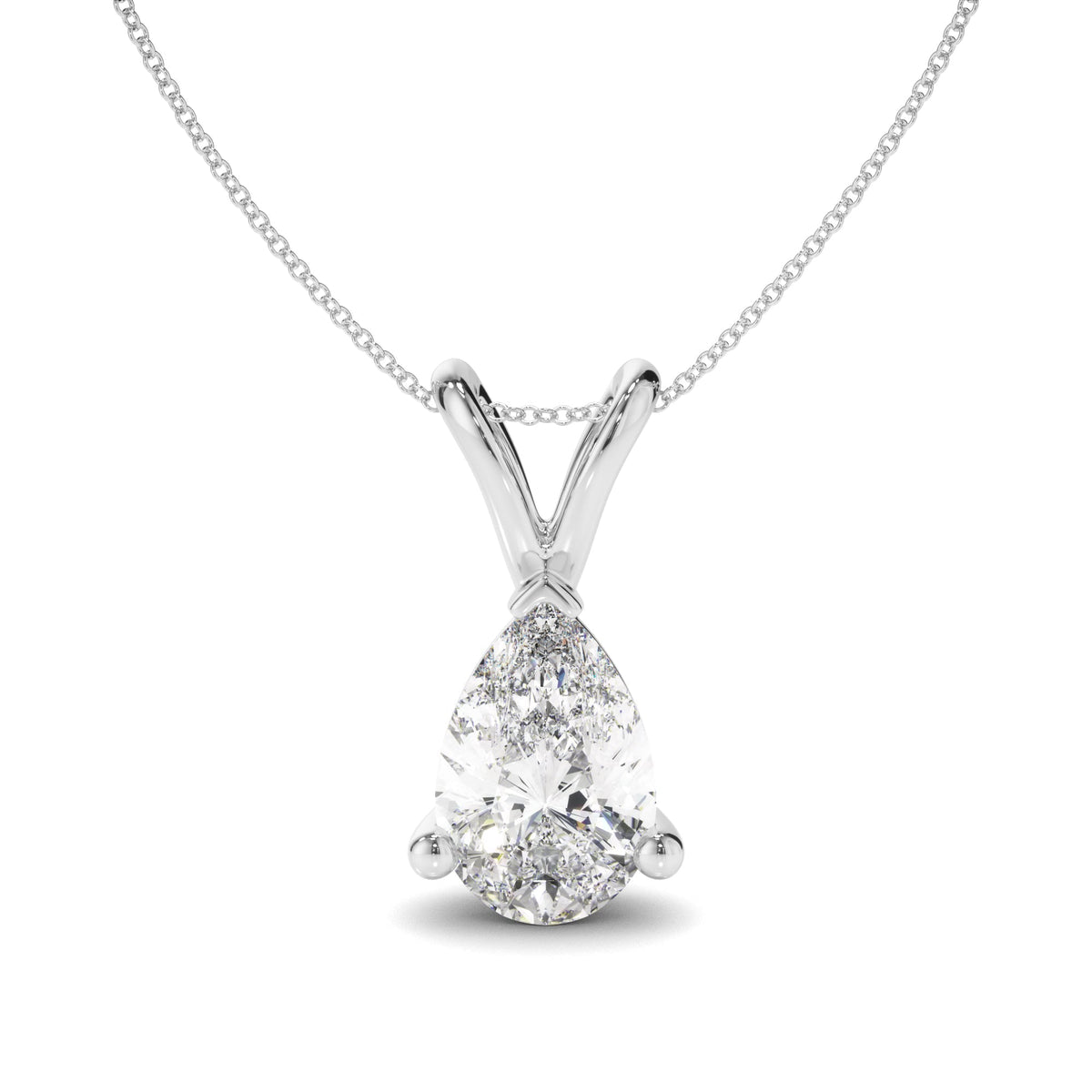 Pear Cut Diamond Pendant