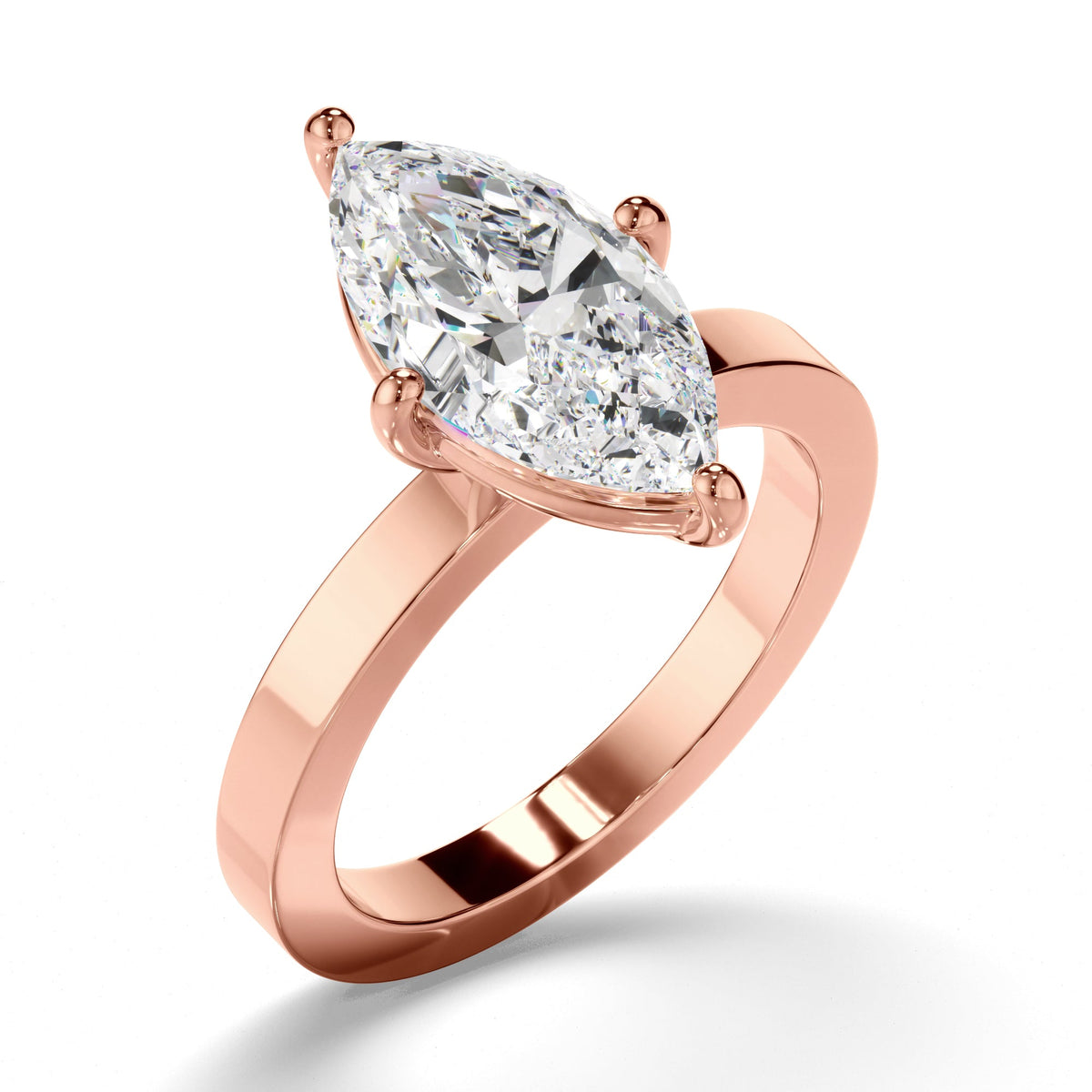 Marquise Cut Diamond Solitaire Engagement Ring