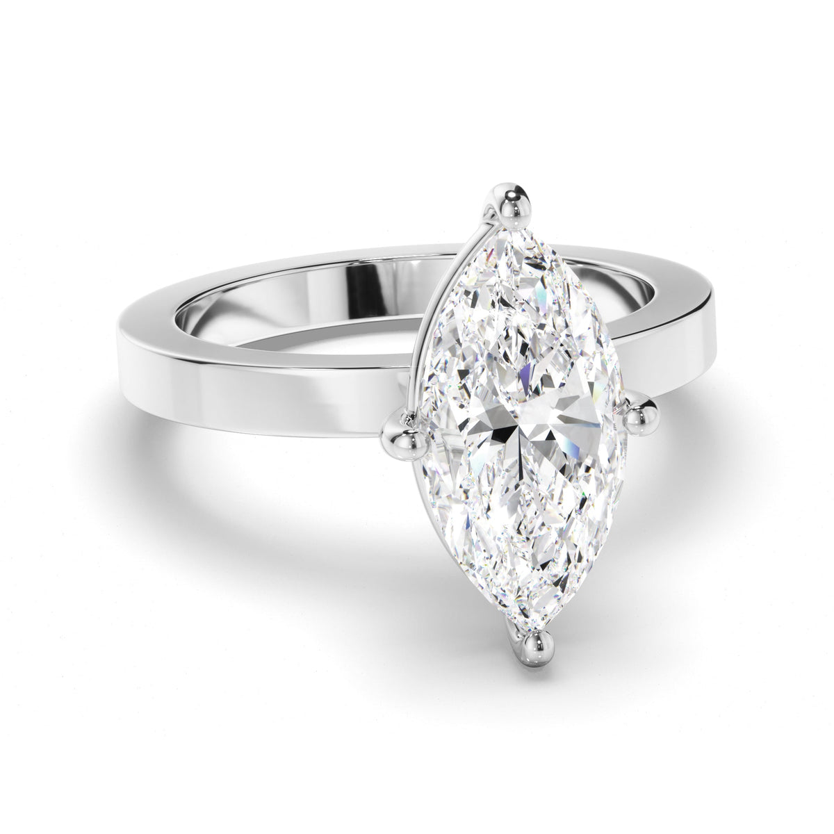 Marquise Cut Diamond Solitaire Engagement Ring