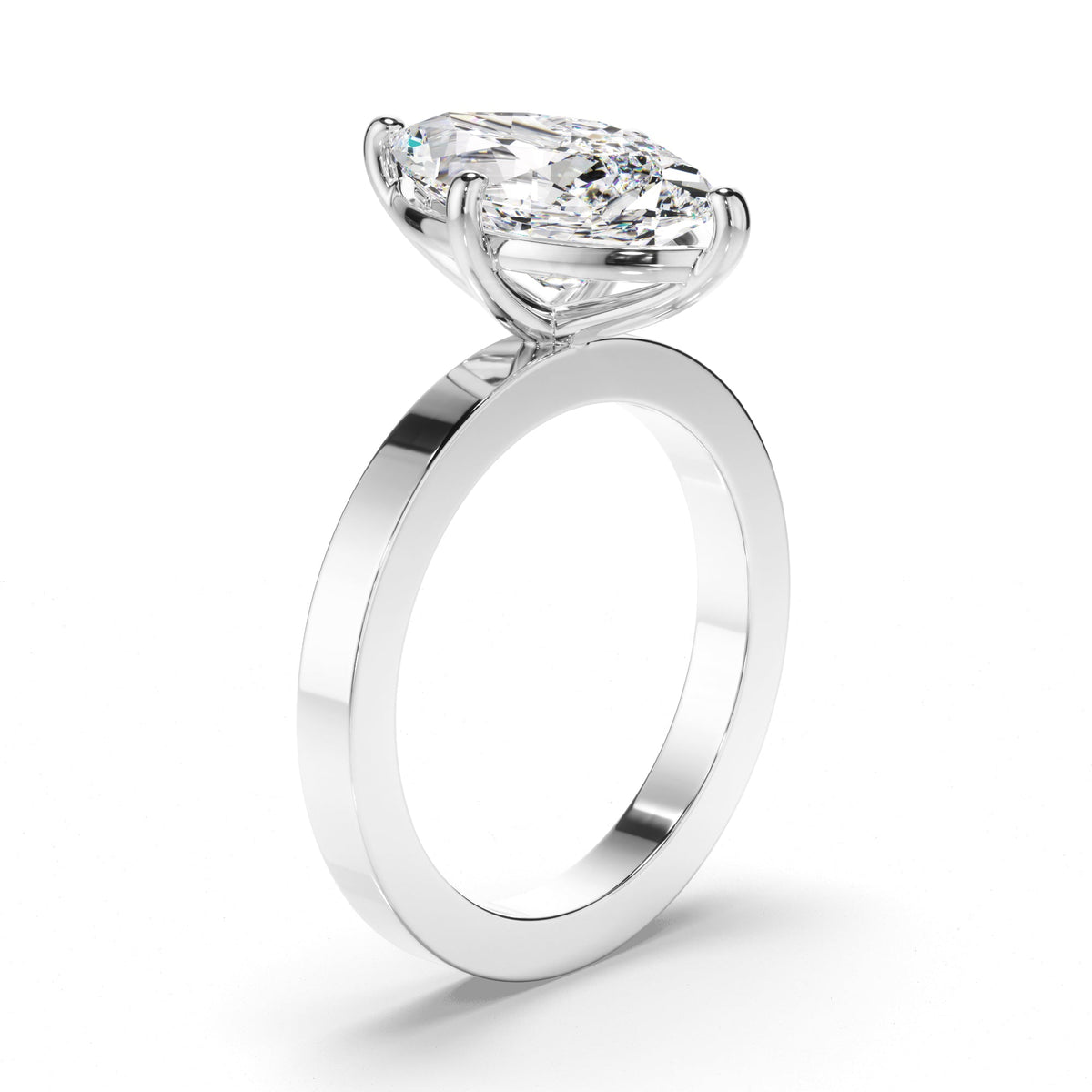 Marquise Cut Diamond Solitaire Engagement Ring