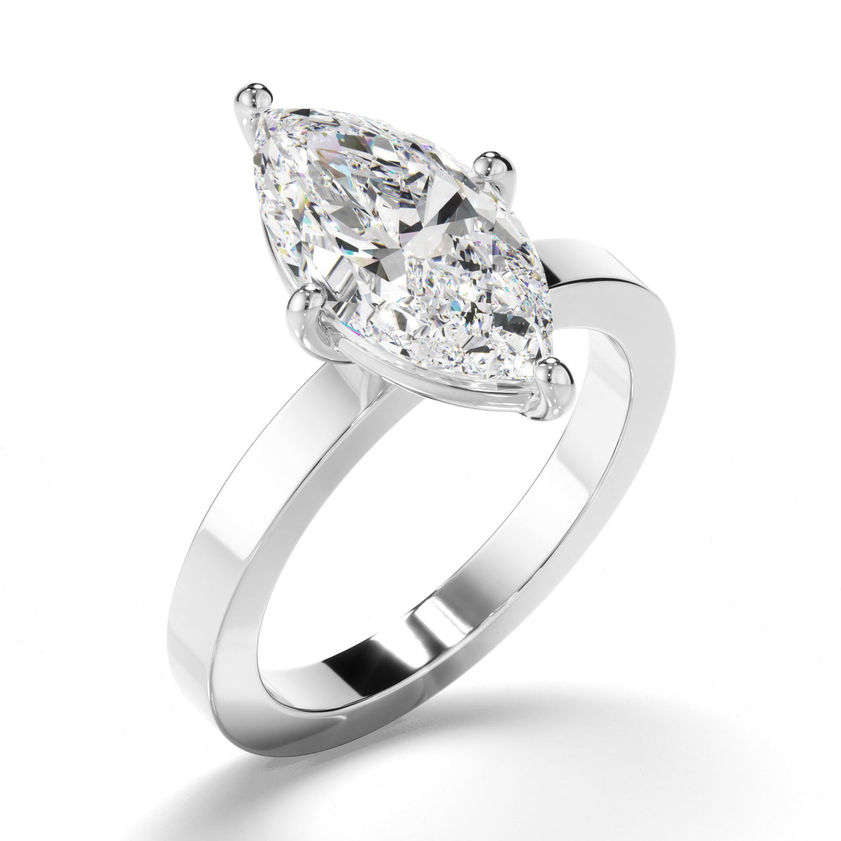 Marquise Cut Diamond Solitaire Engagement Ring