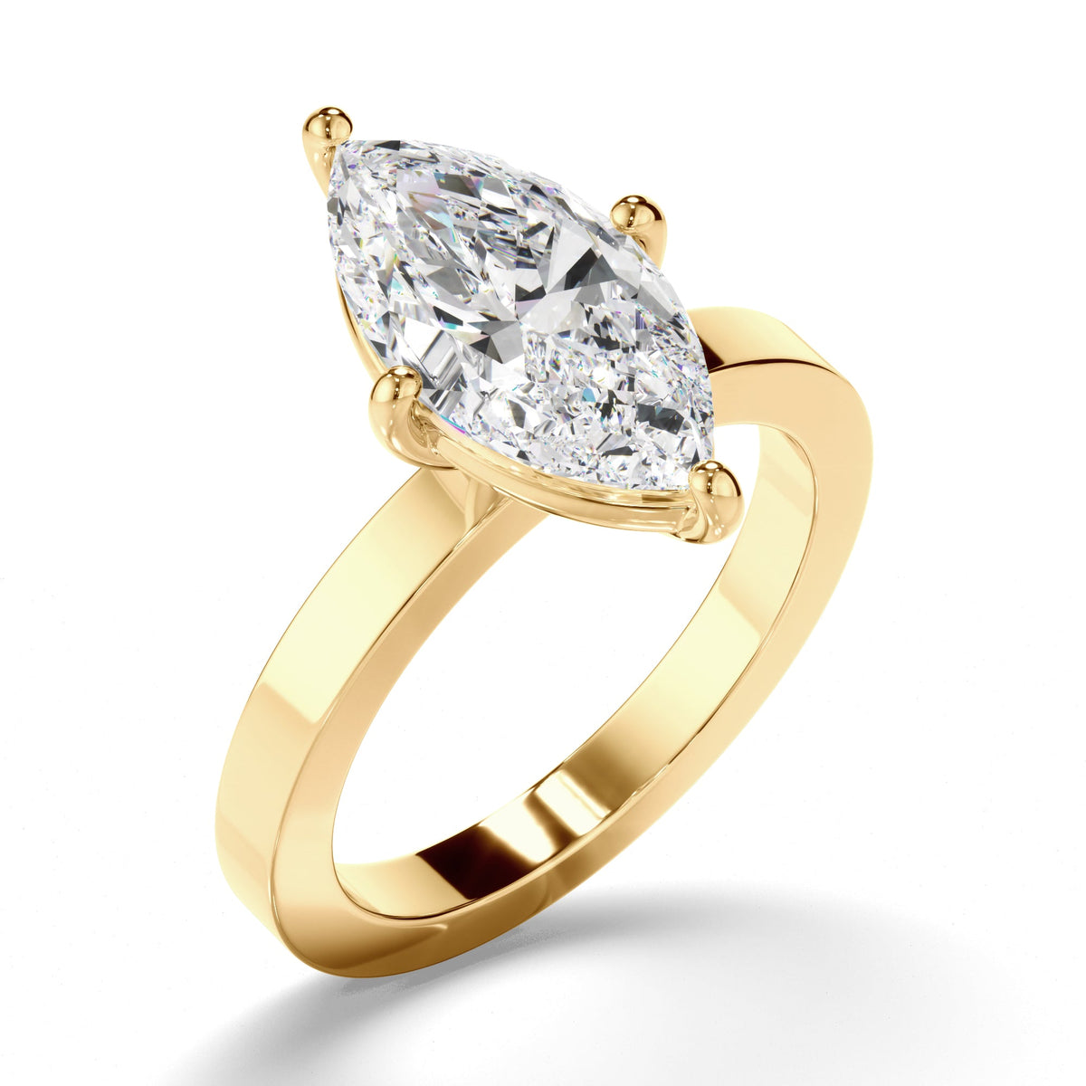 Marquise Cut Diamond Solitaire Engagement Ring