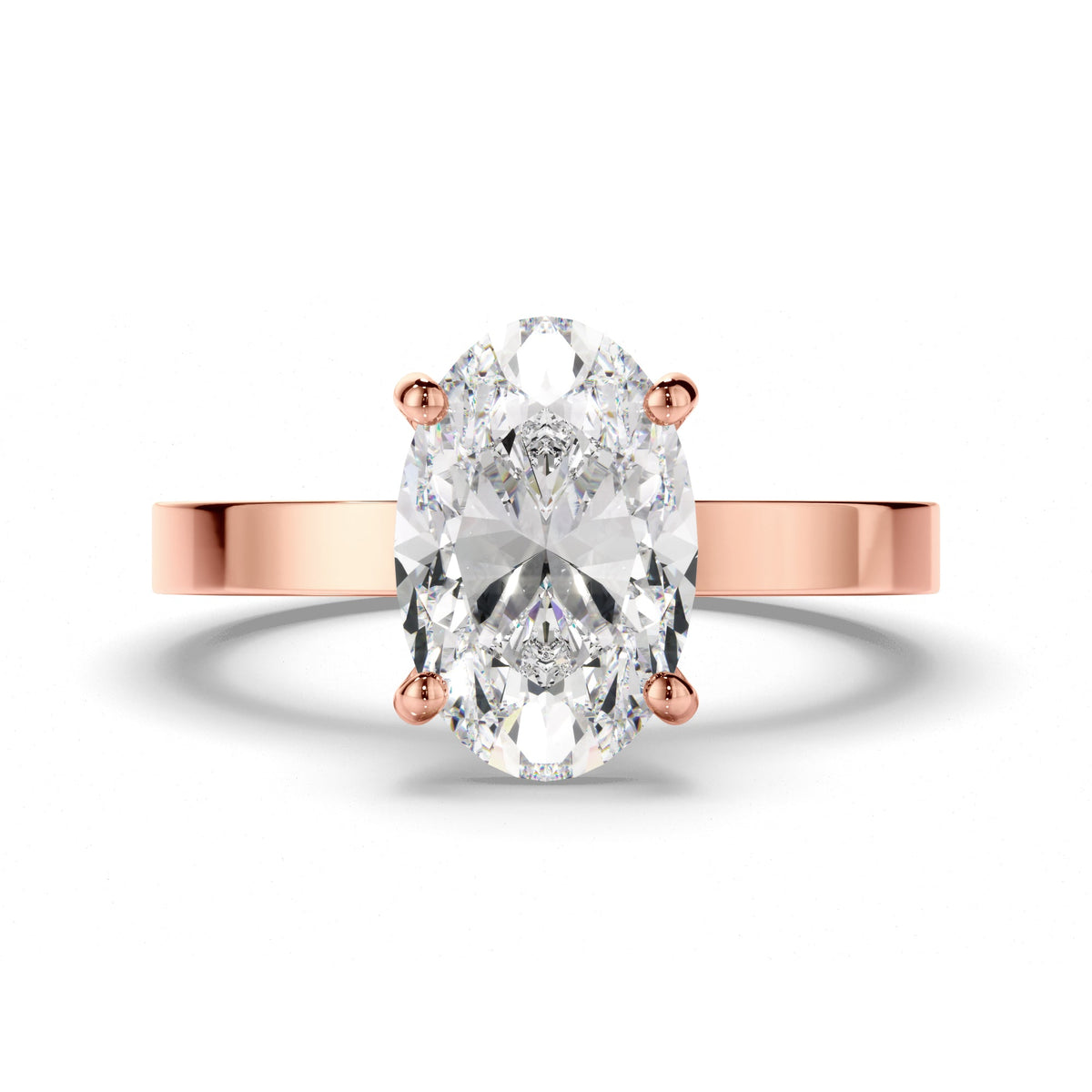 Oval Cut Diamond Solitaire Engagement Ring