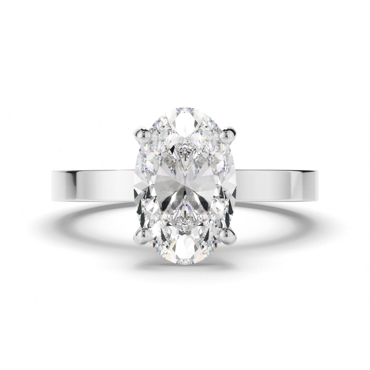 Oval Cut Diamond Solitaire Engagement Ring
