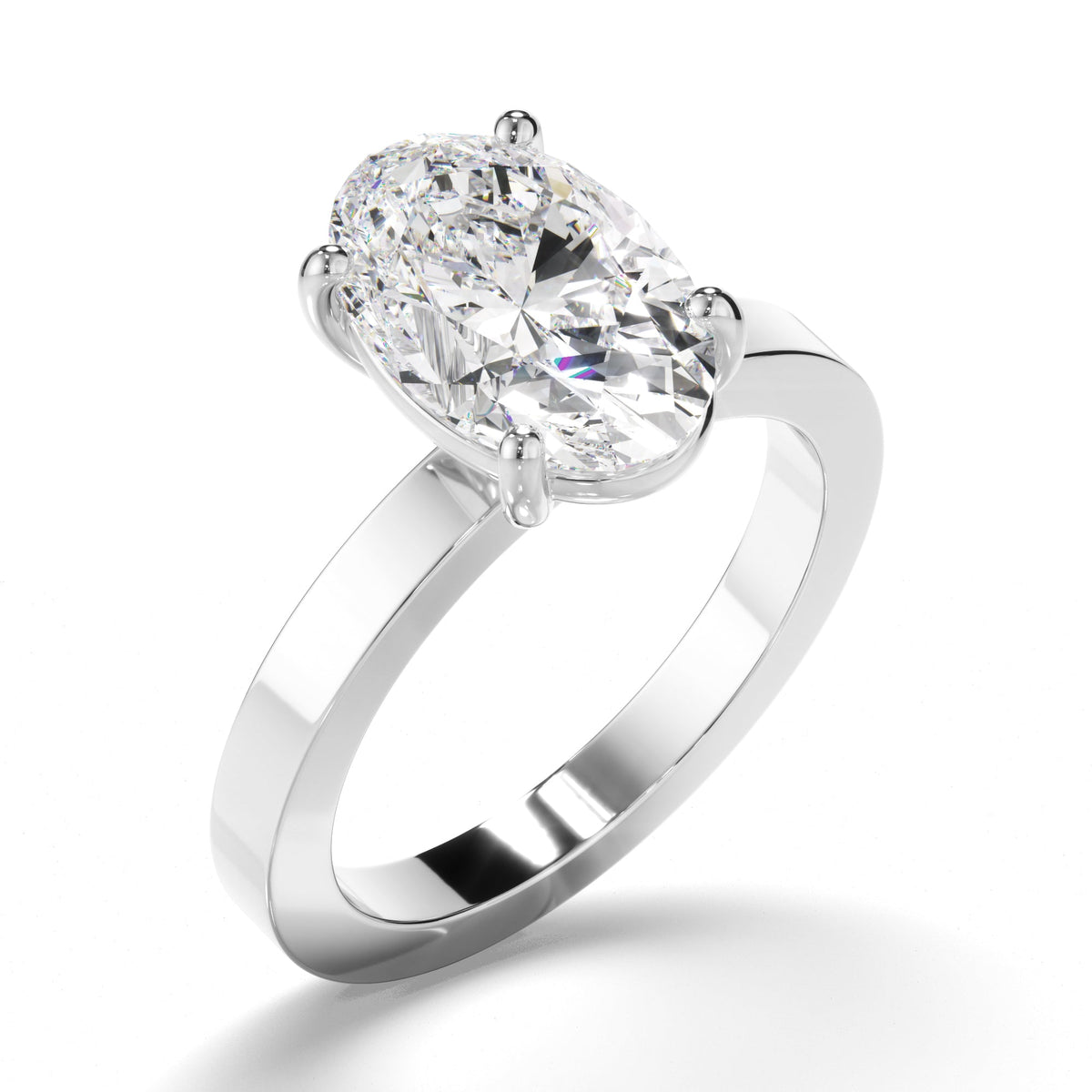 Oval Cut Diamond Solitaire Engagement Ring