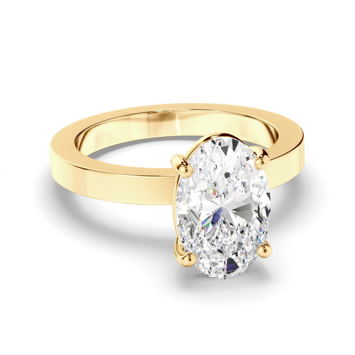 Oval Cut Diamond Solitaire Engagement Ring