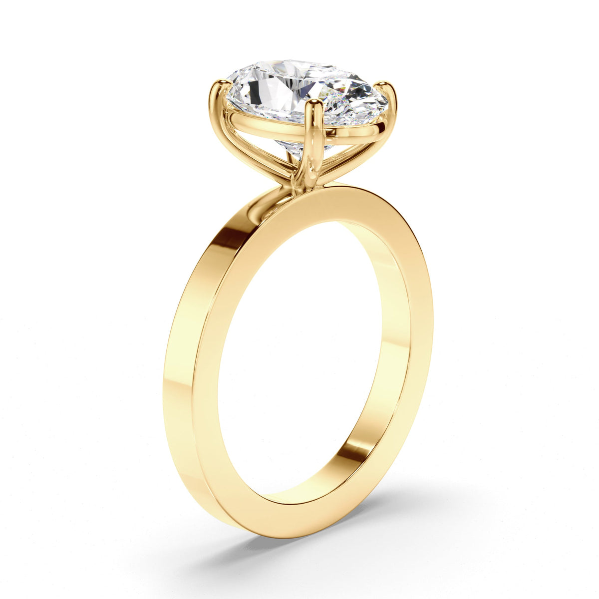 Oval Cut Diamond Solitaire Engagement Ring